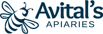 Avital's Apiaries Logo with honey bee image
